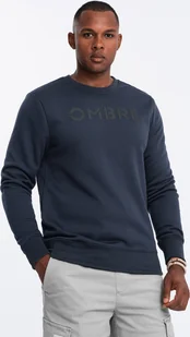 Ombre Klasyczna bluza dresowa męska z napisem granatowa V3 OM-SSPS-0181 XL - Bluzy męskie - miniaturka - grafika 1