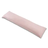 Poduszki do karmienia - Poduszka ciążowa typ I do spania – model „pałka” 140 cm, bawełniana, dla kobiet w ciąży, różowa - miniaturka - grafika 1