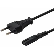 Kable - SAVIO Kabel SAVIO CL-97 (2-Pin F - Euro M; 1,2m; kolor czarny) - miniaturka - grafika 1