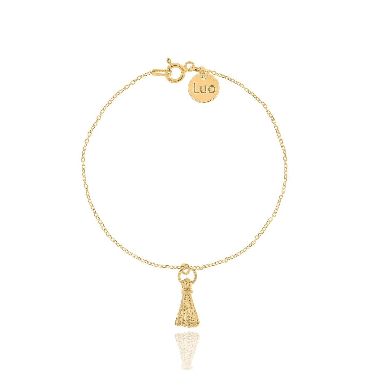 Bransoletka srebrna pozłacana z chwostem