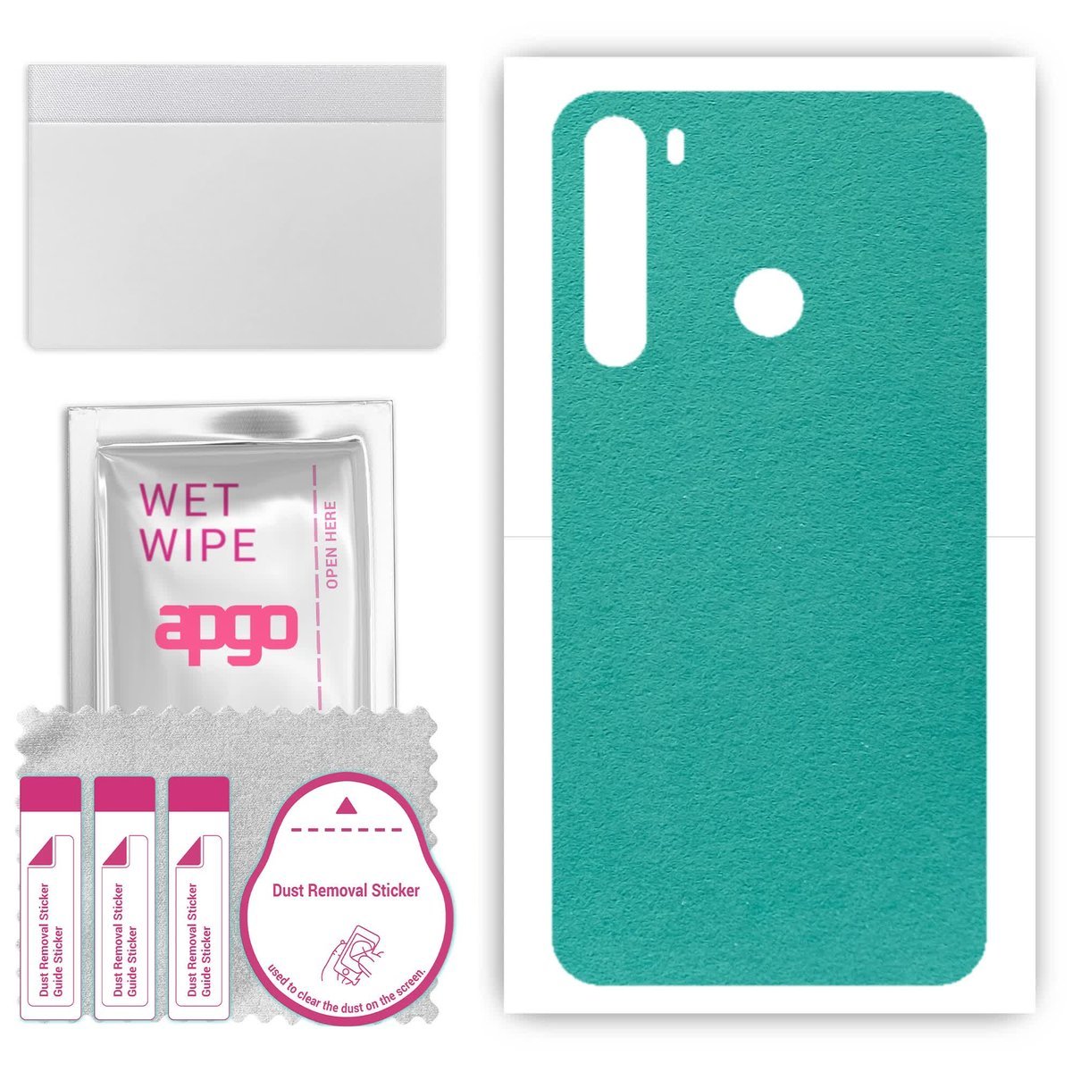 Folia naklejka skórka strukturalna na TYŁ Zamsz do HTC Desire 20 Pro - Zamsz Miętowy - apgo SKINS