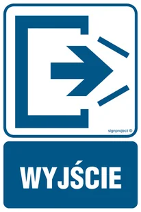 RB012 WYJŚCIE, PN - PŁYTA PCV 1MM; (150X225MM) - Systemy ekspozycyjne i znaki informacyjne - miniaturka - grafika 1