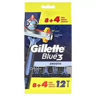 Maszynki do golenia i wkłady - Gillette Procter & Gamble Blue3 Smooth Jednorazowe maszynki do golenia 12 sztuk - miniaturka - grafika 1