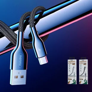 REMAX Kingpin kabel przewód USB - Micro USB 2.1A 1m srebrny (RC-092m) - Kable USB - miniaturka - grafika 3