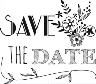 Aladine Stempel, napis Save the Date - Scrapbooking - miniaturka - grafika 1