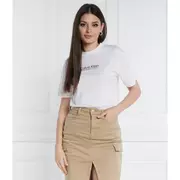 Koszulki i topy damskie - Calvin Klein T-shirt COORDINATES | Regular Fit - miniaturka - grafika 1