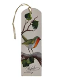 Zakładki indeksujące - Zakładka drewniana z ptaszkiem - rudzik - miniaturka - grafika 1