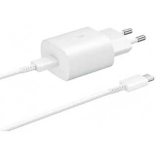 Samsung Ładowarka sieciowa z szybkim ładowaniem USB C 25W biała - Ładowarki do telefonów - miniaturka - grafika 1
