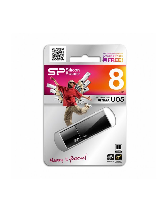 Silicon Power ULTIMA U05 8GB USB 2.0 Classic Black SP008GBUF2U05V1K