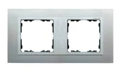 Klawisze i ramki - Kontakt Simon Ramka 2-krotna SIMON 82 Nature Metal - aluminium/aluminium mat. - miniaturka - grafika 1