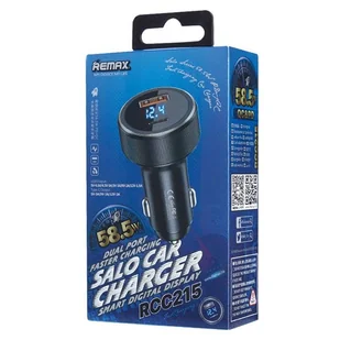 REMAX Salo szybka ładowarka samochodowa USB / USB Typ C 58.5W 4,5 A Power Delivery Quick Charge srebrny (RCC215) - Ładowarki samochodowe - miniaturka - grafika 3
