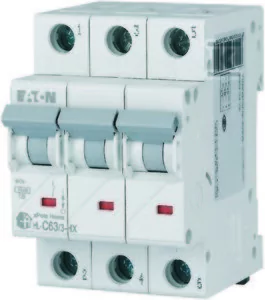Eaton Wyłącznik nadprądowy 3P C 63A 6kA AC xPole Home HN-C63/3 194897 - Bezpieczniki elektryczne - miniaturka - grafika 1