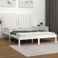 Łóżka - Łóżko z litego drewna sosna biała 120x200 cm - miniaturka - grafika 1