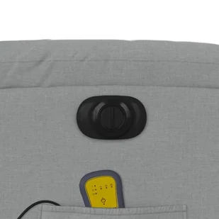 Rozkładany fotel masujący, elektryczny, jasnoszary, tkanina - Fotele Rozkładany fotel masujący, elektryczny, jasnoszary, tkanina - Fotele - miniaturka - grafika 12