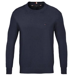 Sweter męski Tommy Hilfiger C-neck klasyczny r.XL granatowy MW0MW33511 - Swetry męskie - miniaturka - grafika 1