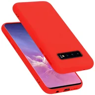 Etui i futerały do telefonów - Pokrowiec Do Samsung Galaxy S10 4G Etui w LIQUID CZERWONY TPU Silikon Case Cover Obudowa Ochronny Cadorabo - miniaturka - grafika 1