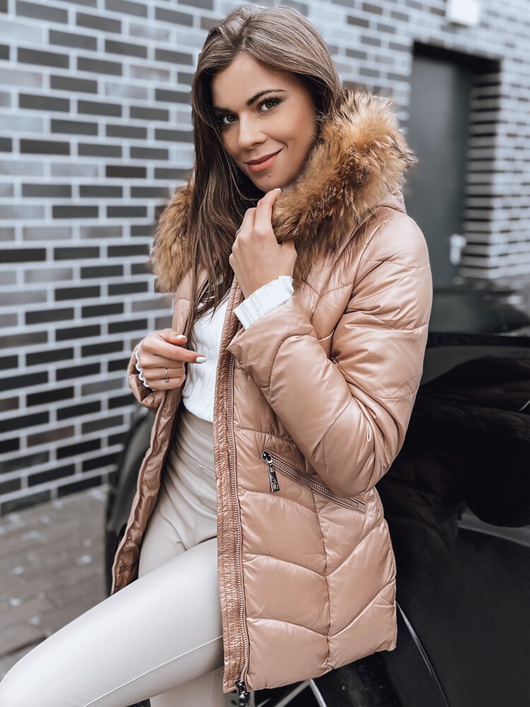 Kurtka zimowa damska EMBRACE kamelowa Dstreet TY3995-L