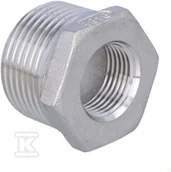 Łączniki, trójniki, kształtki - Złączka gwintowana ze stali nierdzewnej redukcyjna nakrętno-wkrętna 3/4" x 3/8" - miniaturka - grafika 1