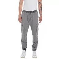 Spodnie męskie - Replay Spodnie męskie, 319 szary, 29W - miniaturka - grafika 1