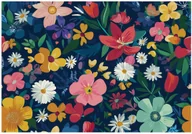 Fototapety - Fototapeta Dla Dzieci Dziewczynki Kwiaty Kolorowe 250x175 cm Tapeta Do Pokoju Dziecęcego Na Flizelinie - miniaturka - grafika 1