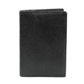 Portfele - Etui na karty i dokumenty skórzane Solier SW41 BLACK - miniaturka - grafika 1