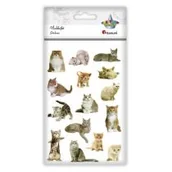 Zabawki kreatywne - Naklejki wypukłe miękkie koty mix 15szt - miniaturka - grafika 1