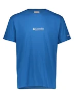 Koszulki sportowe męskie - Columbia Koszulka funkcyjna w kolorze niebieskim - miniaturka - grafika 1