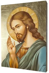 Ikona Religijna Chrystus Udzielający Błogosławieństwa - Ikony i obrazy sakralne - miniaturka - grafika 1