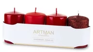 Świece - Art Pol Pol Pl Świeca 4-Pack Mix Czerwony 134775 - miniaturka - grafika 1