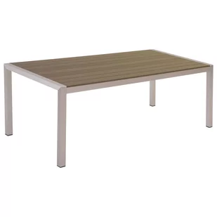 Beliani Stół ogrodowy z aluminium 180 x 90 cm brązowy VERNIO - Stoły ogrodowe - miniaturka - grafika 1