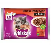 Whiskas Junior mięsne dania w sosie saszetka 3x(4x100g)