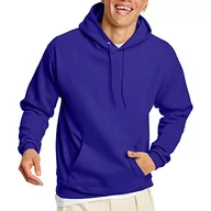 Bluzy męskie - Hanes EcoSmart męska bluza z kapturem, Fioletowy, XL - miniaturka - grafika 1