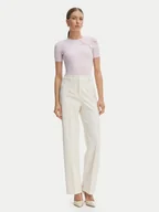 Spodnie damskie - Morgan Spodnie materiałowe 242-POYA.F Écru Straight Fit - miniaturka - grafika 1