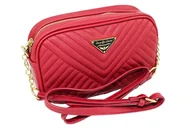 Torby męskie - Stylowa Torebka Jennifer Jones Ze Skóry Włoskiej Ekologicznej 3134 BORDOWA 14 x 24 x 9 [cm] - miniaturka - grafika 1