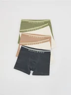 Skarpetki dla dzieci - Reserved - Bawełniane bokserki 5 pack - oliwkowy - miniaturka - grafika 1