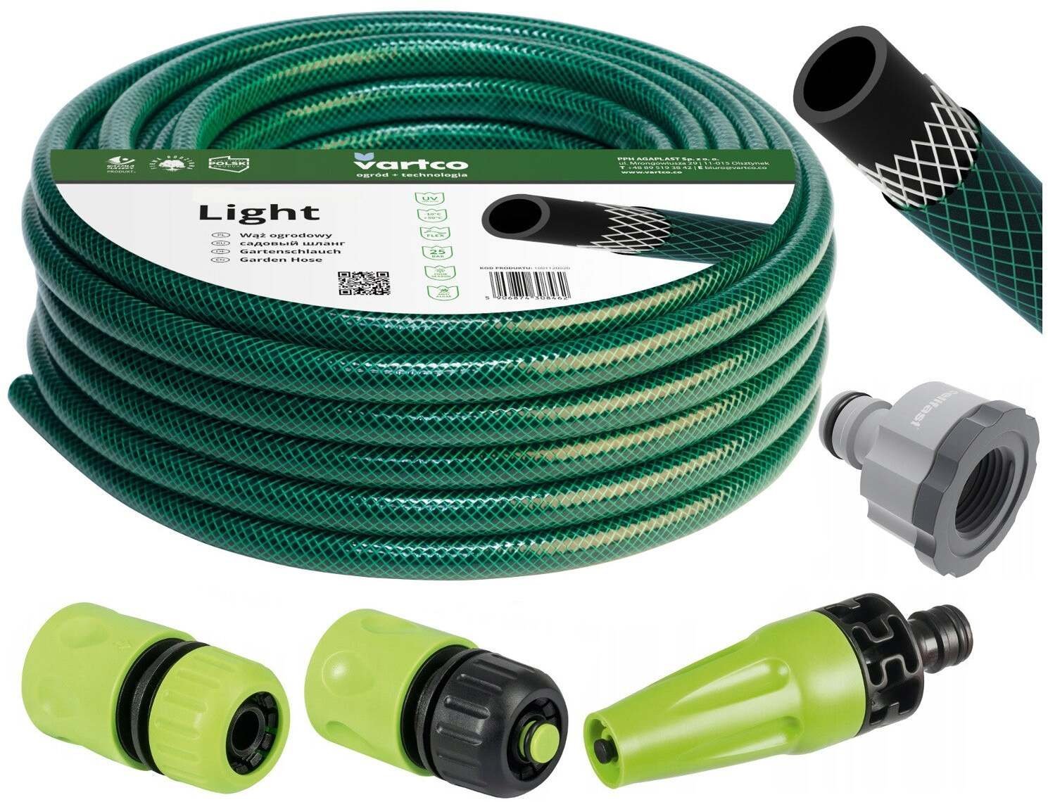 Vartco Agaplast Wąż ogrodowy 20m 1/2