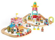 Zabawki konstrukcyjne - Zestaw torów Wesołe Miasteczko BJT290 Bigjigs Toys - miniaturka - grafika 1