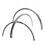 Lampy sufitowe - Metalowa lampa zwieszana Trioarc P0508 Maxlight Select LED 63W 3000K czarny połysk - miniaturka - grafika 1