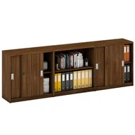 Zestawy mebli biurowych - B2B Partner Zestaw szaf MIRELLI, Typ II - orzech 437540 - miniaturka - grafika 1