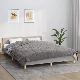 vidaXL Koc obciążeniowy, szary, 220x240 cm, 11 kg, tkanina - Koce - miniaturka - grafika 1
