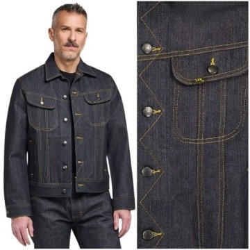 Lee 101 Rider Jacket Dry Premium Japan ciemna kurtka katana jeansowa M