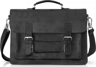 Solome SZARA SKÓRZANA TORBA LISTONOSZKA NA RAMIĘ SOLOME - Teczki i aktówki - miniaturka - grafika 1