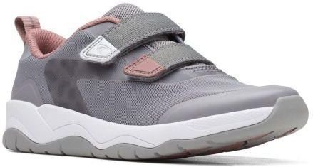 CLARKS SPORTOWE BUTY DZIECIĘCE SZARE Z RZEPAMI NISKIE 26 16DA