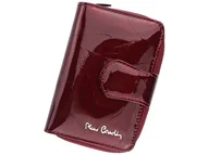Portfele - Pierre Cardin, Portfel skórzany damski, 02, Leaf 115, bordowy, mały - miniaturka - grafika 1