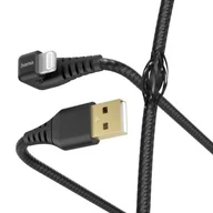 Akcesoria do nawigacji - KABEL ŁADUJĄCY/DATA "GAMER" LIGHTNING 1,5m CZARNY - miniaturka - grafika 1