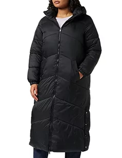 VERO MODA Damska kurtka długa z podszewką, Schwarz, XXL - Kurtki damskie - miniaturka - grafika 1