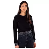Bluzy damskie - ALPHA INDUSTRIES RBF Cropped Damska bluza, Black/Greyblack, M - miniaturka - grafika 1