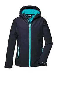 killtec Dziewczyny Kurtka typu softshell/kurtka outdoorowa z kapturem KOS 358 GRLS SFTSHLL JCKT, blue, 140, 42067-000 - Kurtki i płaszcze dla dziewczynek - miniaturka - grafika 1