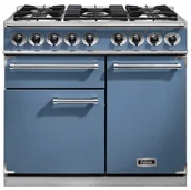 Kuchenki gazowo-elektryczne - Kuchnia gazowo-elektryczna FALCON Deluxe 100 Chiński błękit szczotkowany nikiel - miniaturka - grafika 1
