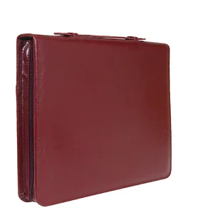 Elegancka aktówka skórzana bordo A4 produkt polski - Teczki i aktówki - miniaturka - grafika 1